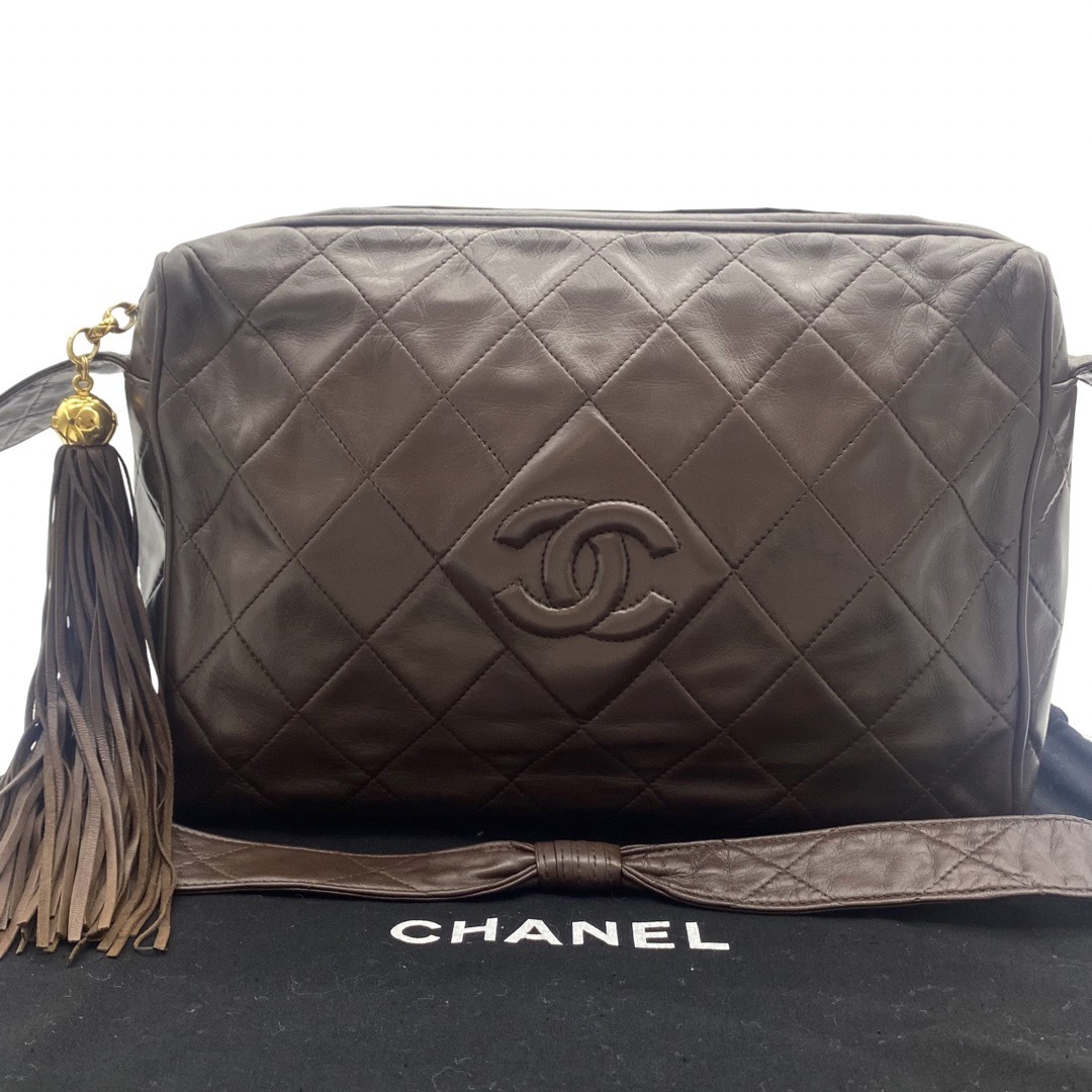 CHANEL シャネル マトラッセ ショルダーバッグ フリンジ レザー