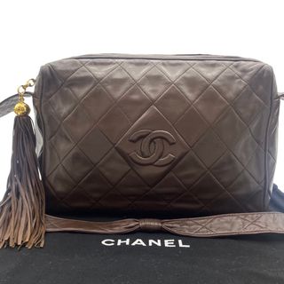 シャネル(CHANEL)のCHANEL シャネル マトラッセ ショルダーバッグ フリンジ レザー ブラウン(ショルダーバッグ)