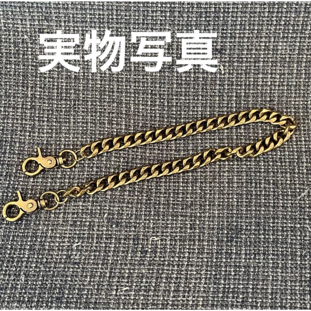 NEW ARRIVAL ウォレットチェーン 財布 ヴィンテージ 金 ゴールド アンティーク 防犯