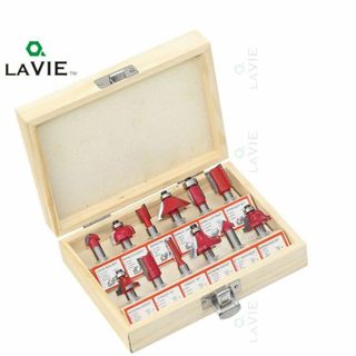トリマービット 12本セット 軸径6mm 超硬 ルーター 木工 面取り(その他)