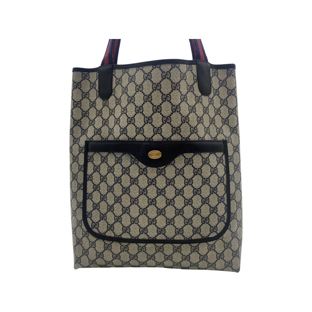 Gucci - GUCCI グッチ シェリーライン GG トートバッグ PVC レザー