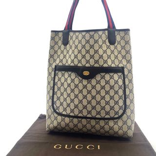 Gucci - GUCCI グッチ シェリーライン GG トートバッグ PVC レザー