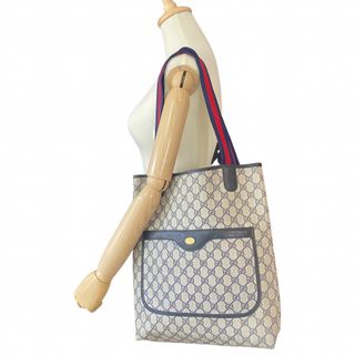 Gucci - GUCCI グッチ シェリーライン GG トートバッグ PVC レザー