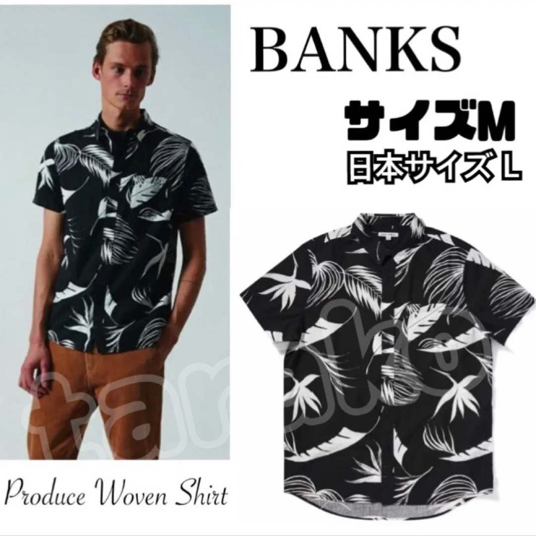 BANKS JOURNAL - BANKS 半袖シャツ メンズ M アロハシャツ 黒 ブラック 日本サイズ Lの通販 by たらこ屋｜バンクス ...