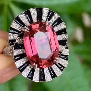 ⭐︎【高級】トルマリン リング k18 15.4x10.4mm