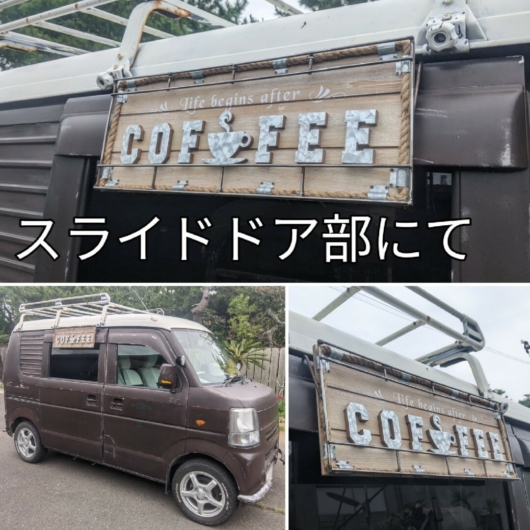 おしゃれなキッチンカー キッチンカー カフェ 移動販売車 壁掛け看板 #C インテリア/住まい/日用品のオフィス用品(店舗用品)の商品写真