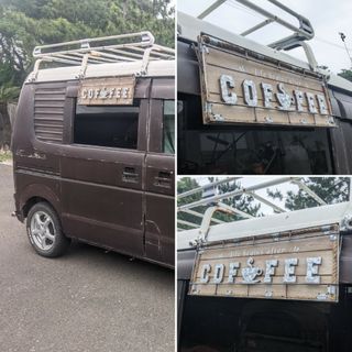 おしゃれなキッチンカー キッチンカー カフェ 移動販売車 壁掛け看板