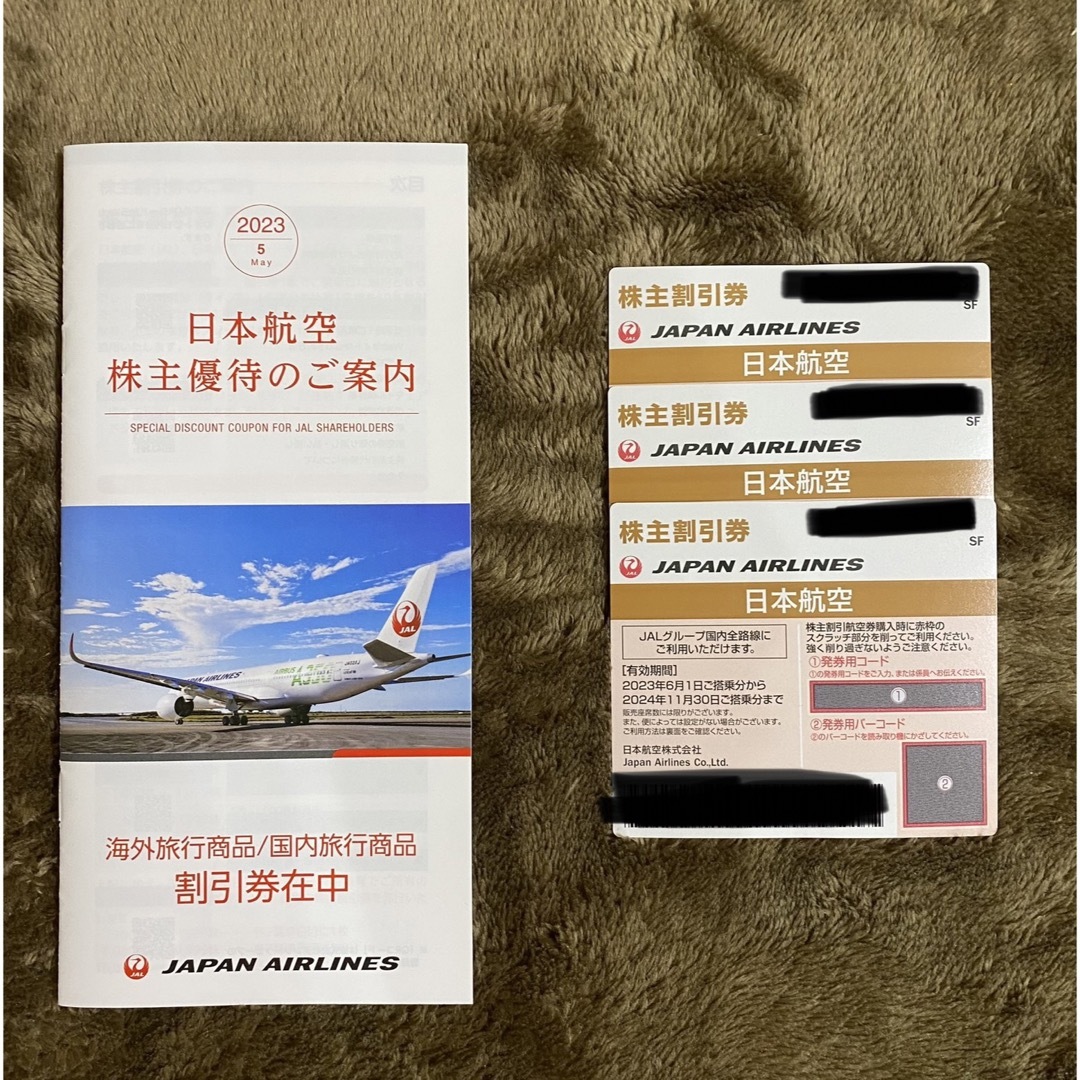 JAL 株主割引券 2枚＋冊子