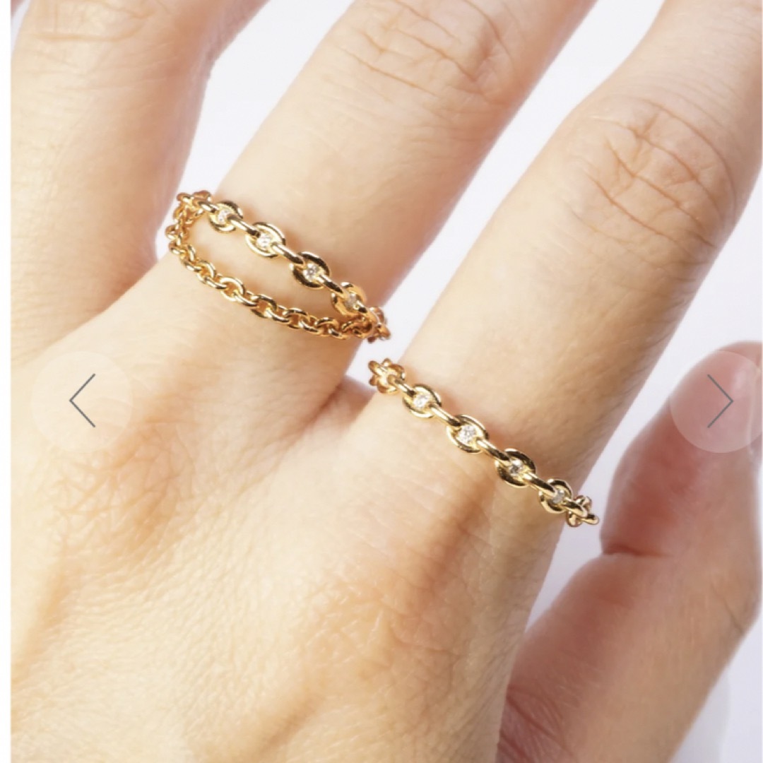 H.P.FRANCE(アッシュペーフランス)のTalkative  Ring SETTING 5Diamonds  k18 レディースのアクセサリー(リング(指輪))の商品写真