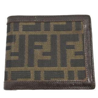 美品　箱あり　FENDI　フェンディ　ズッカ　二つ折り財布