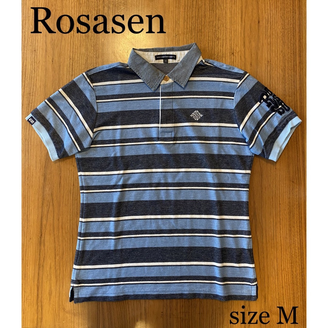 ROSASEN ロサーセン ゴルフウェア メンズ ポロシャツ ボーダー サイズM 春夏の通販 by natsu2089's  shop｜ロサーゼンならラクマ