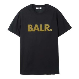 BALR. ボーラー クルーネック Tシャツ/BRAND STRAIGHT T-SHIRT メンズ BLACK-GOLD(Tシャツ/カットソー(半袖/袖なし))