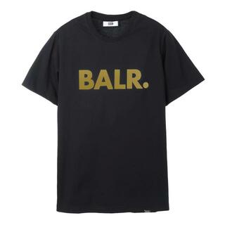 BALR. ボーラー クルーネック Tシャツ/BRAND STRAIGHT T-SHIRT メンズ BLACK-GOLD(Tシャツ/カットソー(半袖/袖なし))