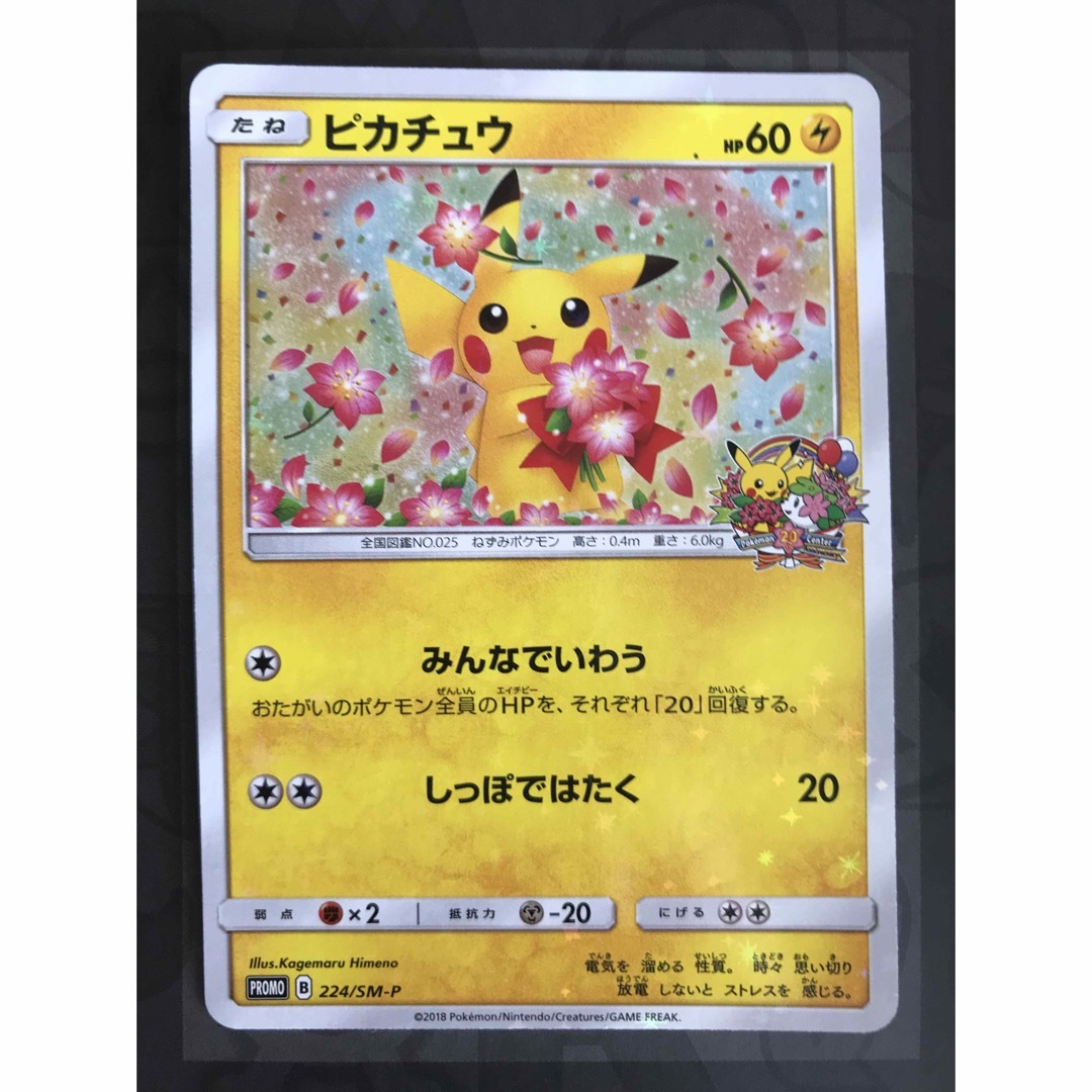 ポケモンカード 20th アニバーサリープロモ ピカチュウ 224/SM-P