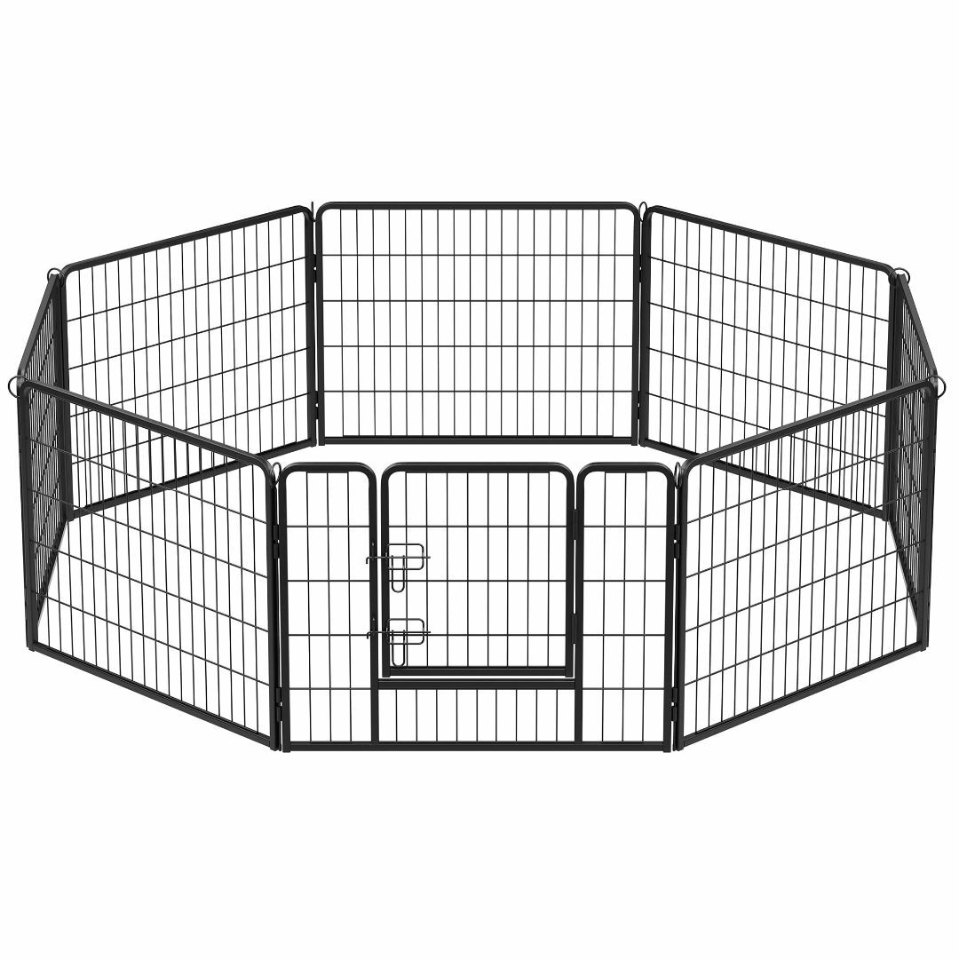 ペット フェンス 折り畳み式 ドッグラン ゲージ（80×80cm）防水シート付き