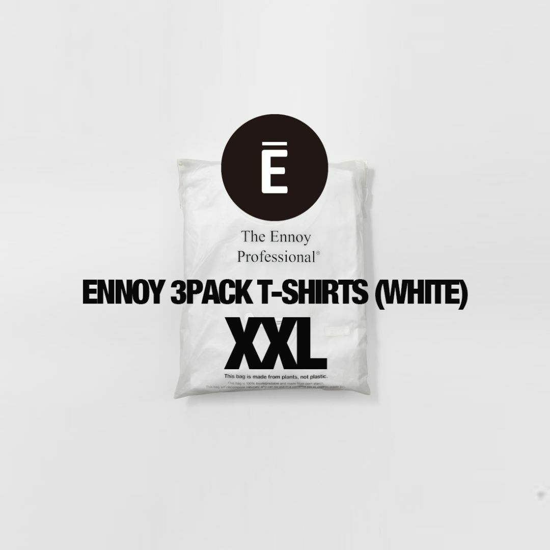 XXL】ENNOY 3PACK T-SHIRTS (WHITE)-