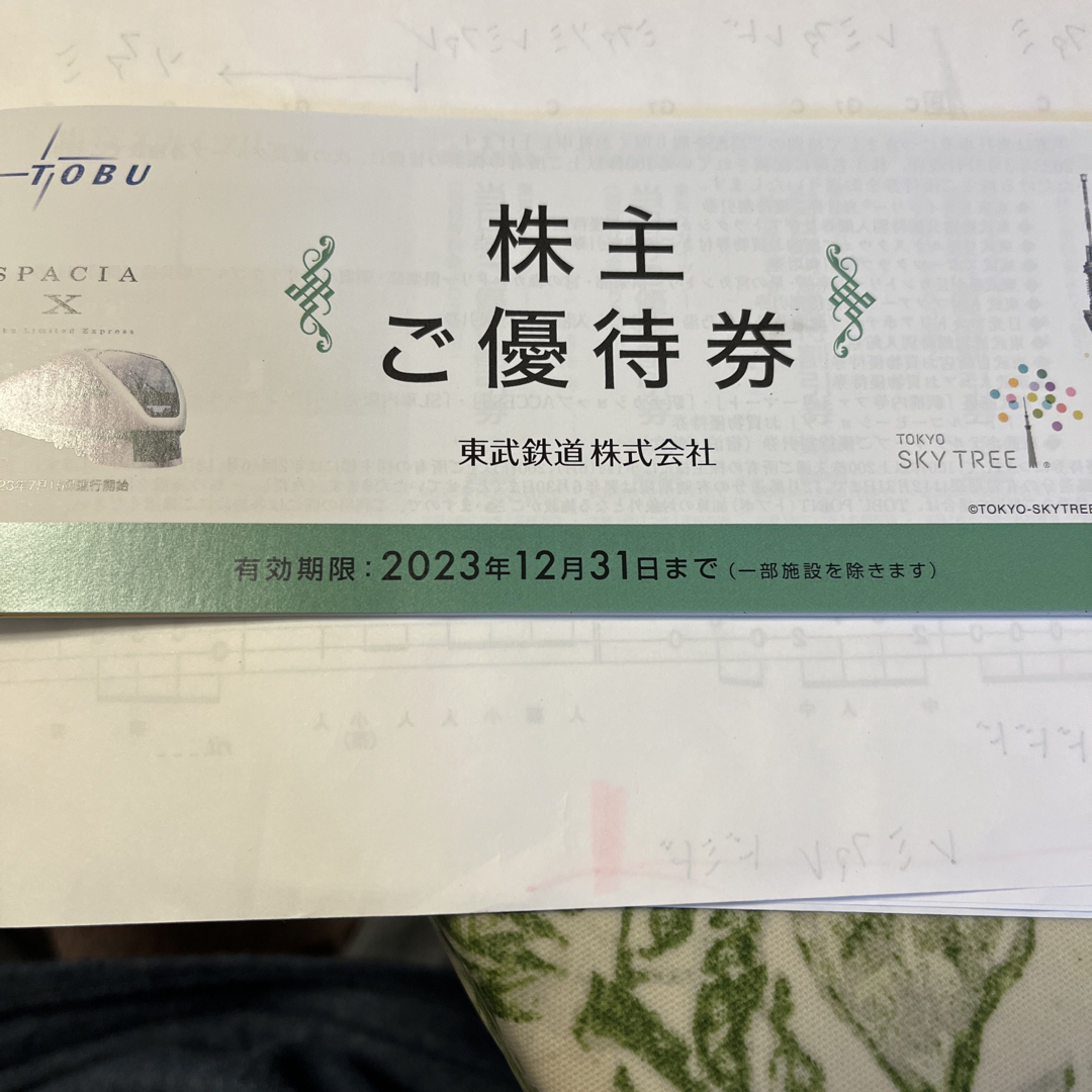 東武鉄道株主優待定期券 1