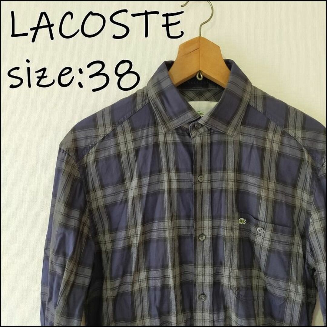 LACOSTE(ラコステ)のLACOSTE ラコステ チェックシャツ サイズ38 レディースのトップス(シャツ/ブラウス(長袖/七分))の商品写真