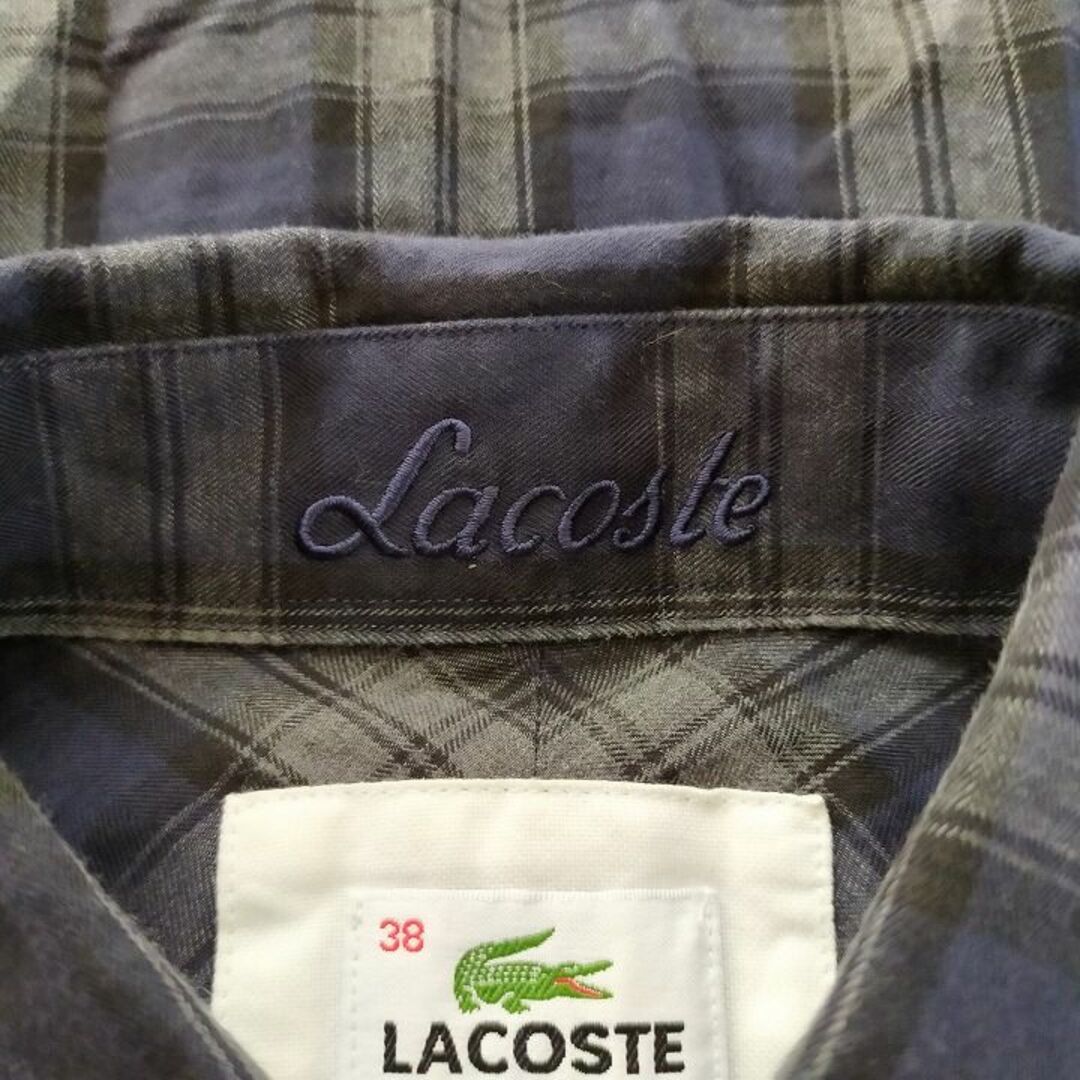 LACOSTE(ラコステ)のLACOSTE ラコステ チェックシャツ サイズ38 レディースのトップス(シャツ/ブラウス(長袖/七分))の商品写真