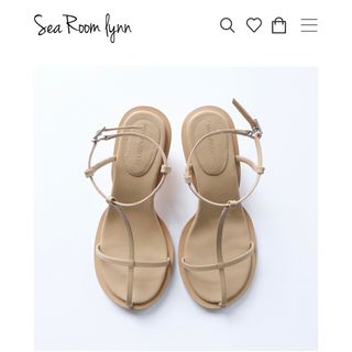 シールームリン(SeaRoomlynn)の【完売品】searoomlynn エコレザーWood heelストラップサンダル(サンダル)