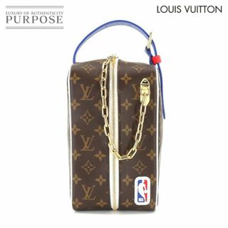 ルイヴィトン(LOUIS VUITTON)の未使用 展示品 ルイ ヴィトン LOUIS VUITTON モノグラム LVXNBA クロークルーム ドロップキット ハンドバッグ ブラウン ホワイト VLP 90192574(セカンドバッグ/クラッチバッグ)