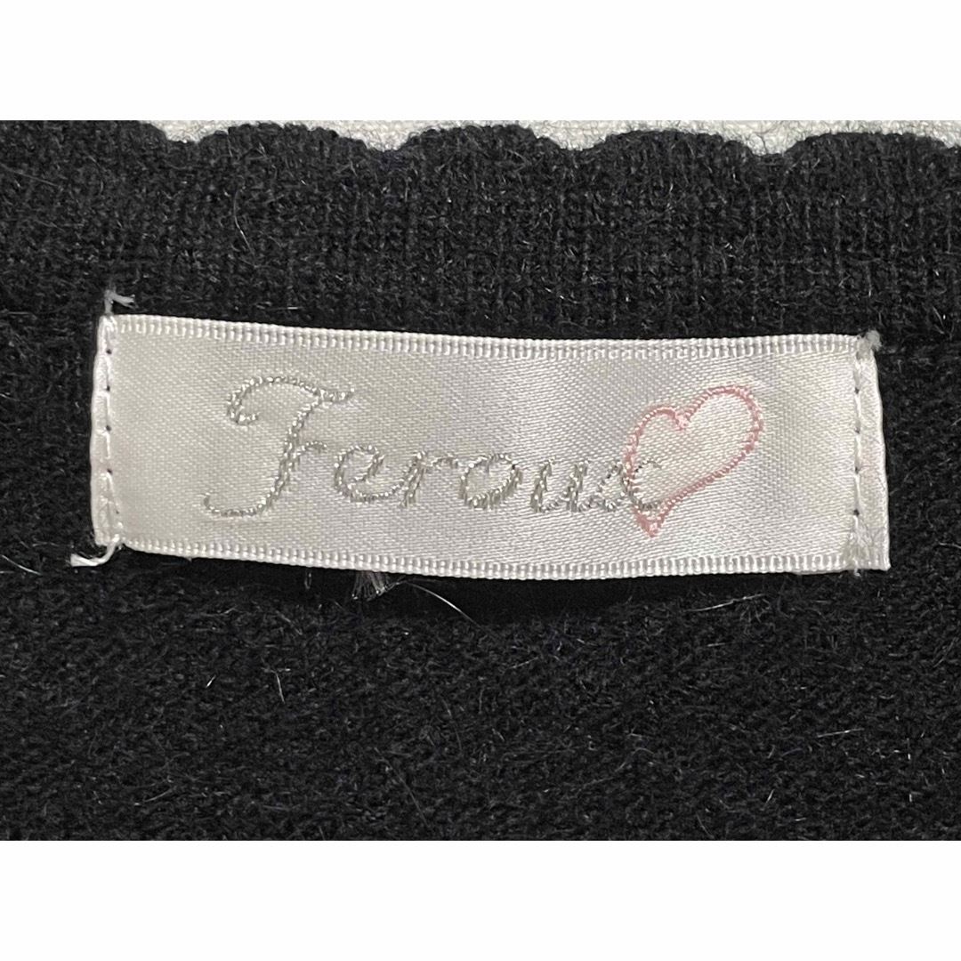 Feroux(フェルゥ)の【Feroux】フェルゥ ボレロ 七分袖 リボン スパンコール 上着 レディースのトップス(ボレロ)の商品写真