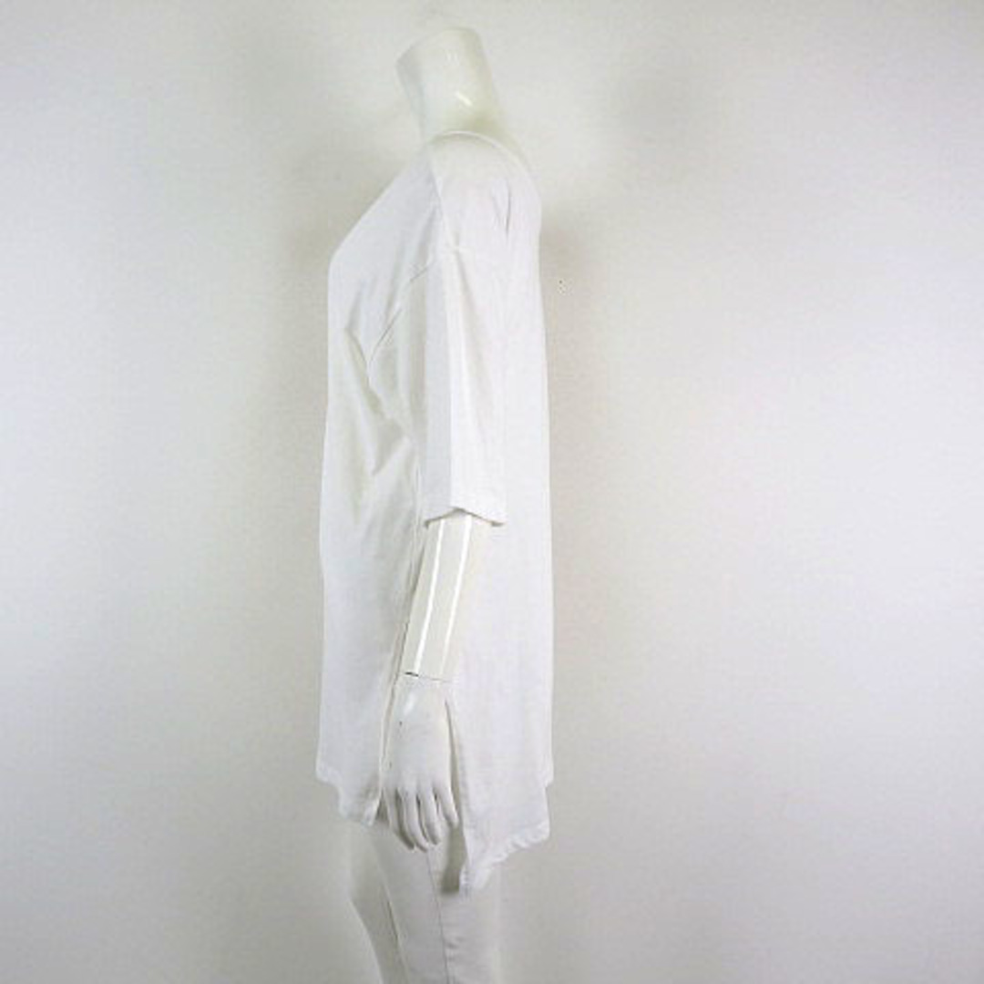 23区(ニジュウサンク)の23区 SLOW カットソー Tシャツ ロング 5分袖 半袖 M 38 白 レディースのトップス(カットソー(半袖/袖なし))の商品写真