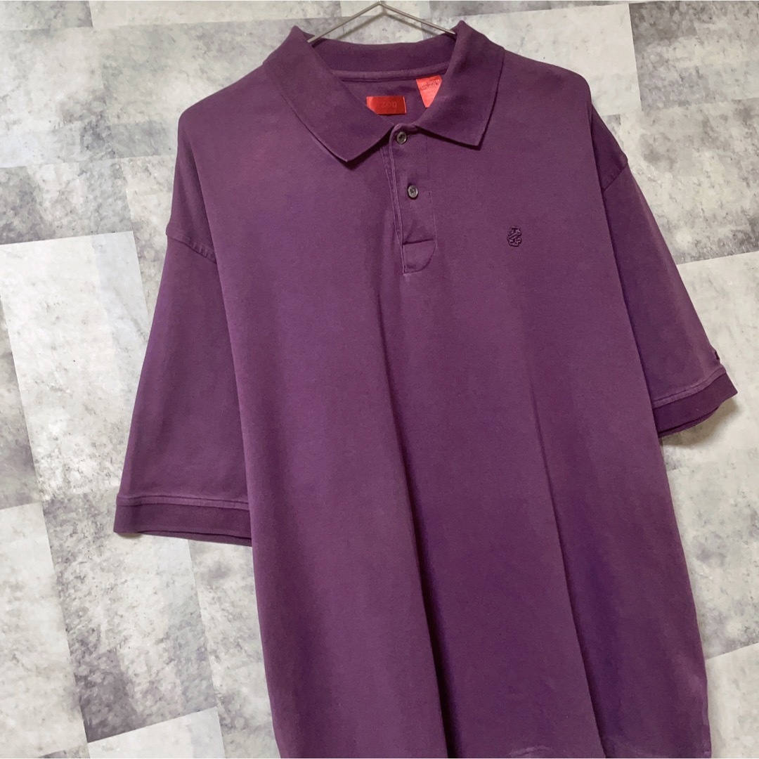 IZOD アイゾッド　ポロシャツ　XLサイズ　パープル　紫　USA古着　半袖 メンズのトップス(ポロシャツ)の商品写真