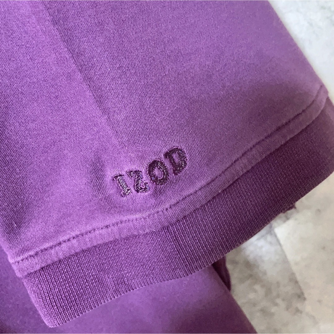 IZOD アイゾッド　ポロシャツ　XLサイズ　パープル　紫　USA古着　半袖 メンズのトップス(ポロシャツ)の商品写真