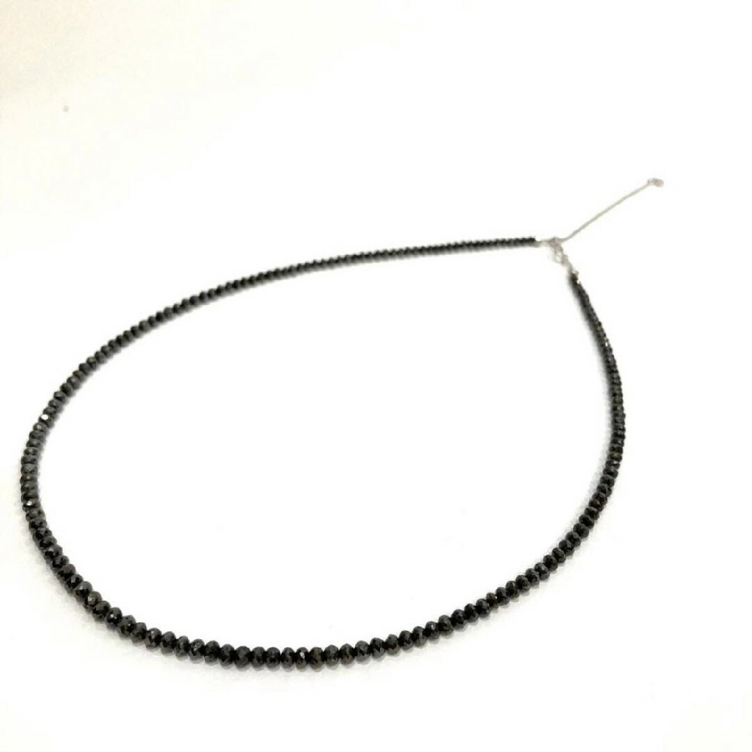 ☆ブラックダイヤ ネックレス K18WG(750) 31.94ct刻印-