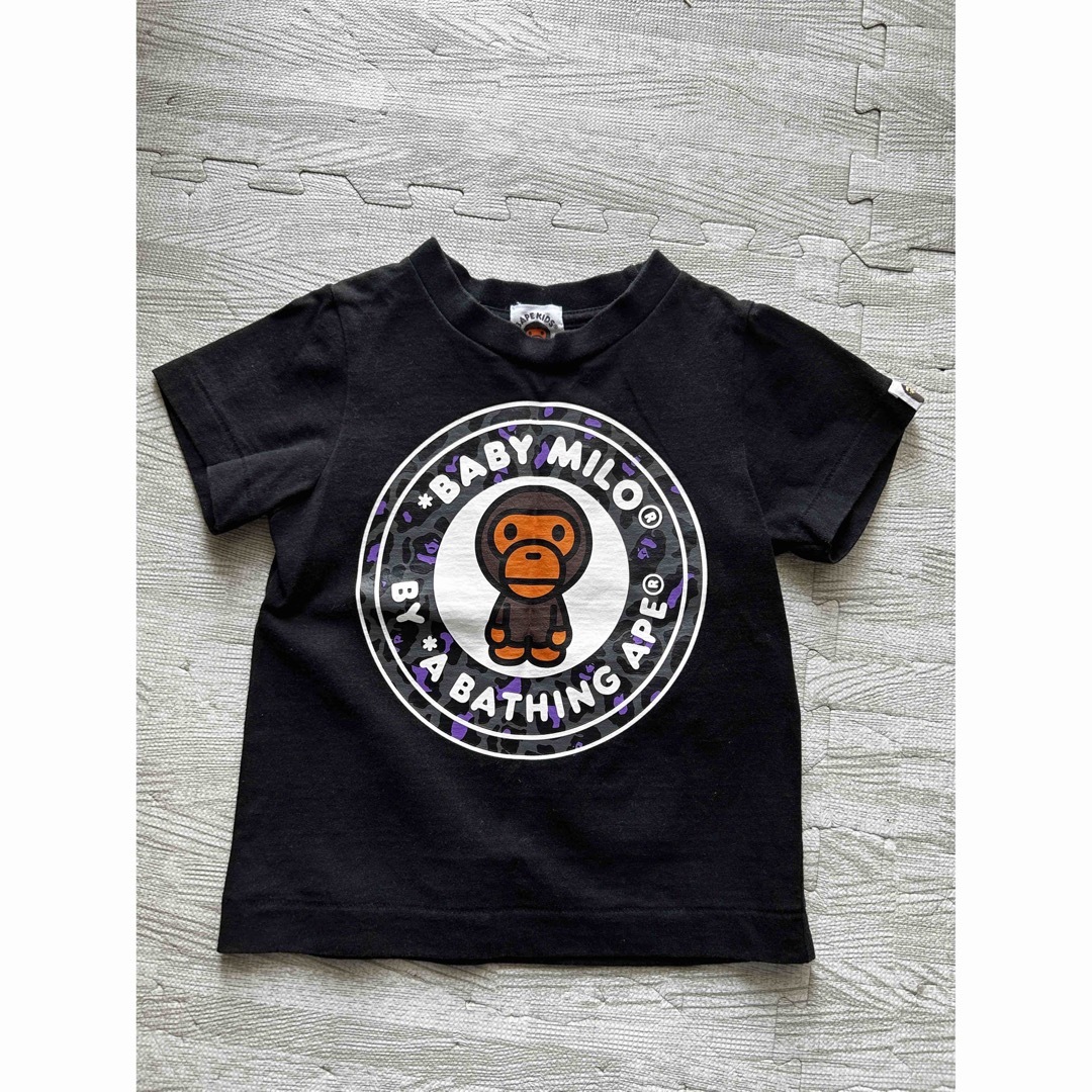 A BATHING APE(アベイシングエイプ)のBAPE KISD Tシャツ　90cm 黒 キッズ/ベビー/マタニティのキッズ服男の子用(90cm~)(Tシャツ/カットソー)の商品写真