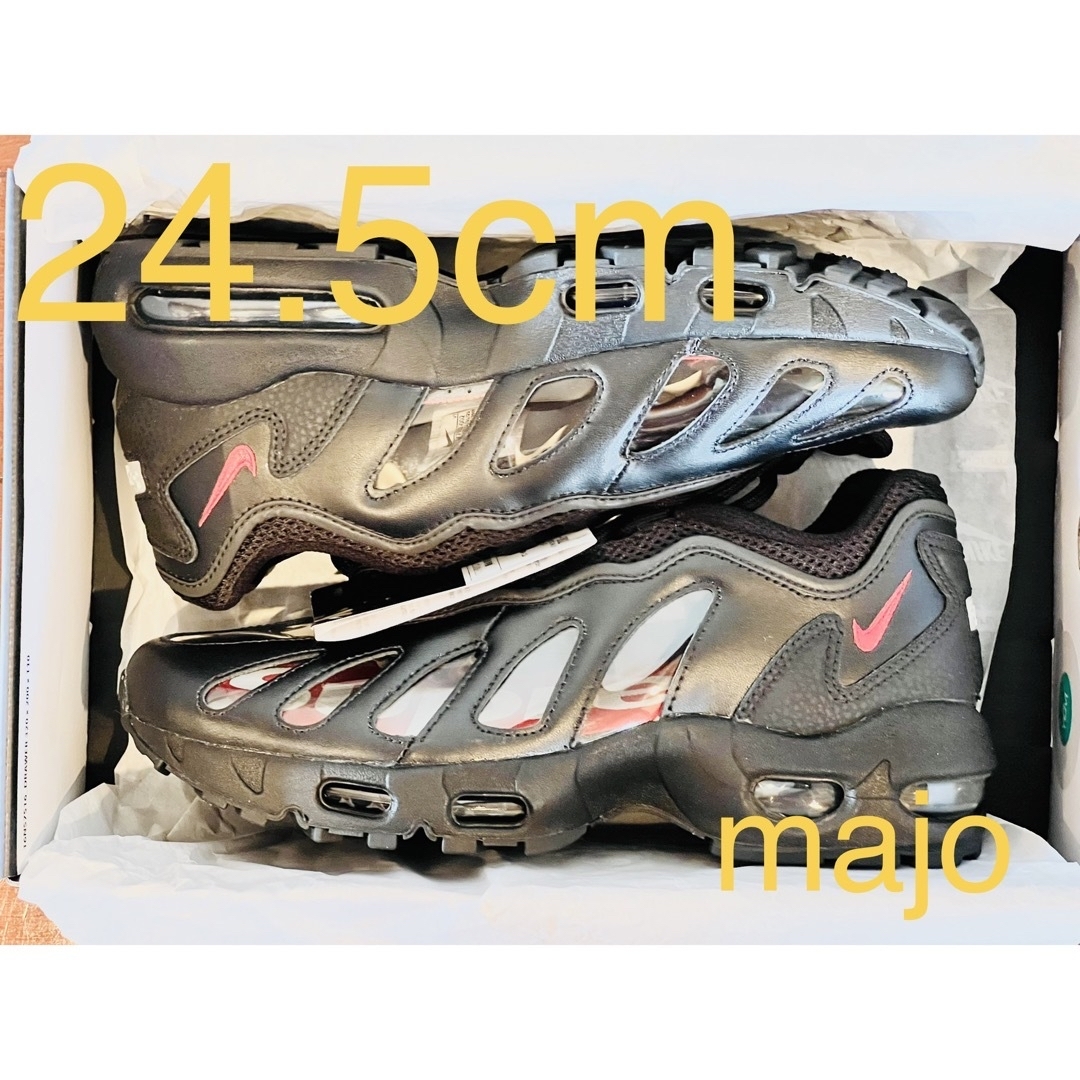 Supreme(シュプリーム)のSupreme Nike Air Max 96 Black 24.5cm メンズの靴/シューズ(スニーカー)の商品写真