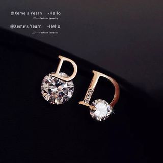 ゴールド 非対称DDピアス カワイイ(ピアス)