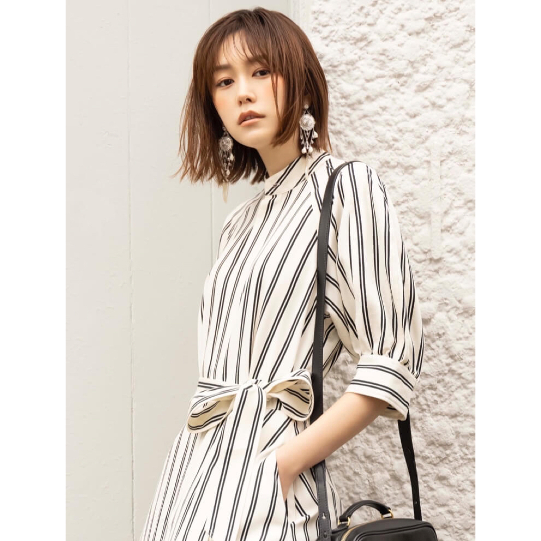 新品POLORALPHLAUREN ストライプド マルベリーシルクドレス桐谷美玲
