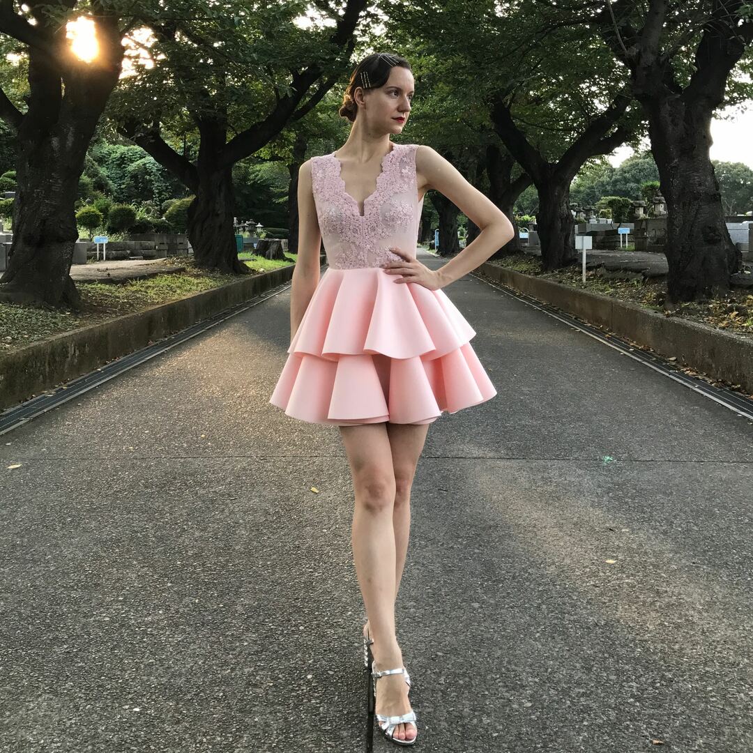 【送料無料ライン/39ショップ】 MIU MIU - M〜Lレーストップス、ボリュームスカート ワンピース ワンピース