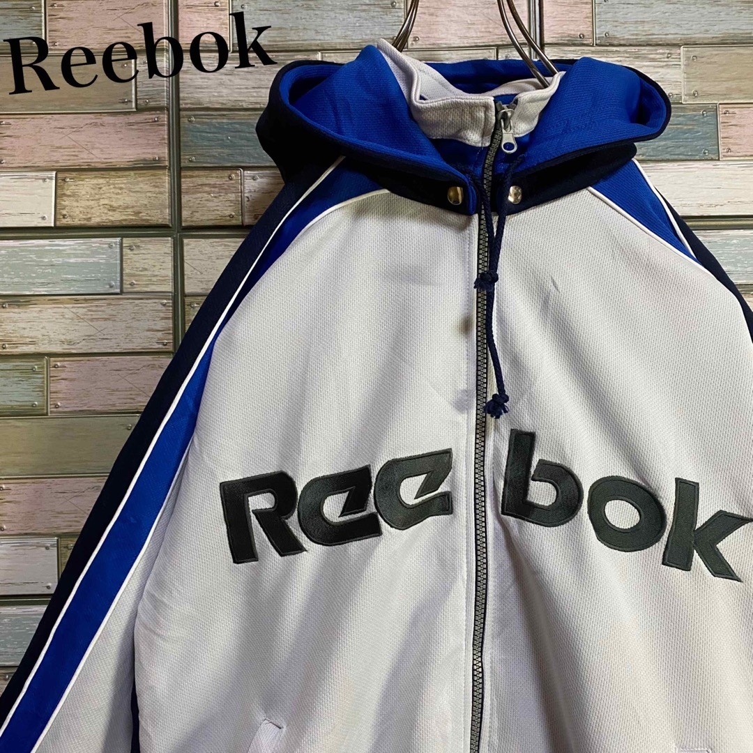 Reebok(リーボック)の【90's】リーボック　ジャージ　トラックジャケット　フーディ　ビッグロゴ メンズのトップス(ジャージ)の商品写真