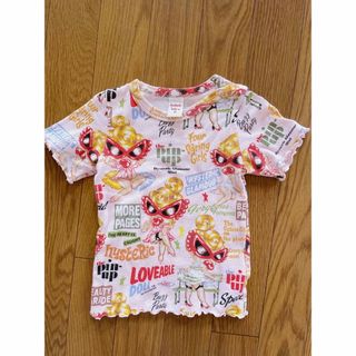 HYSTERIC MINI - ヒステリックミニ☆総柄セクシーミニフリルTシャツ80 ...