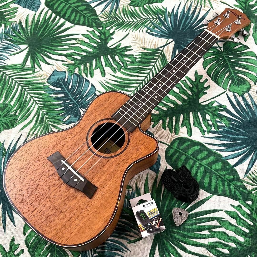 music ukulele】カッタウェイのエレキ・コンサートウクレレ【付属有