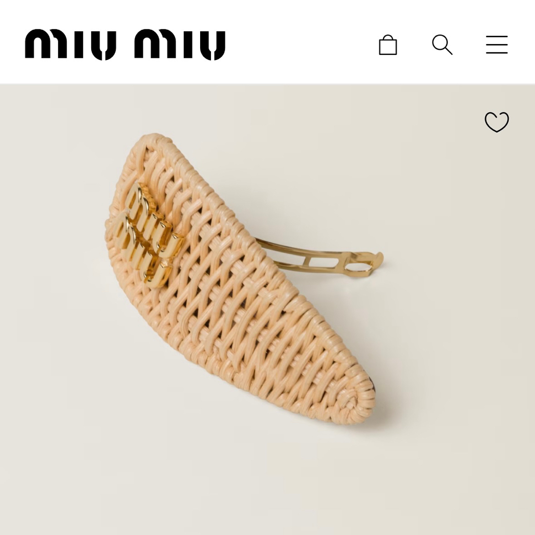 MIU MIU - 2023 miumiu ヘアクリップ ヘアピン バレッタ MIU MIU - 2023 miumiu ヘアクリップ ヘアピン バレッタ