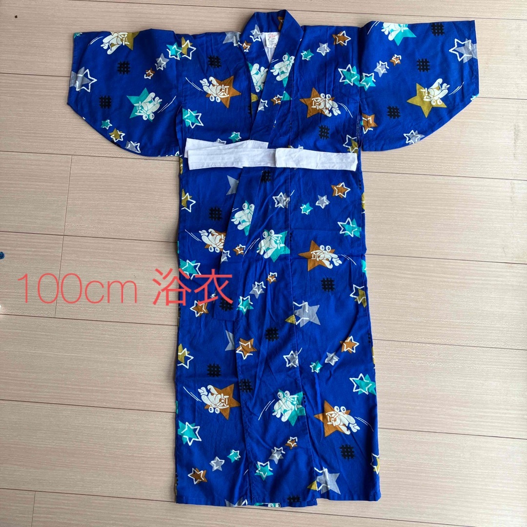 【お値下げ】男児　浴衣　100cm（暗い所で発色★） キッズ/ベビー/マタニティのキッズ服男の子用(90cm~)(甚平/浴衣)の商品写真