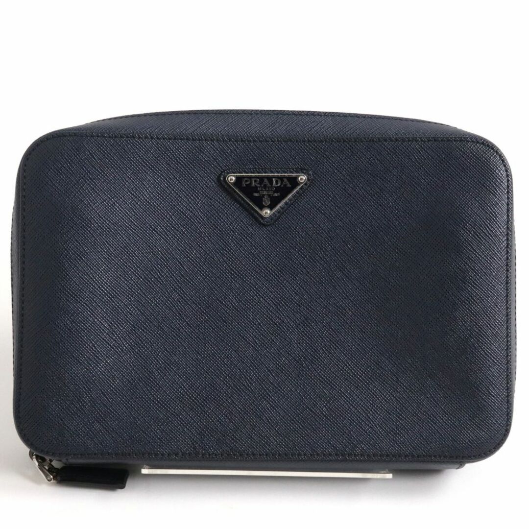 プラダ PRADA クラッチバック サフィアーノレザー カモフラ 迷彩 三角