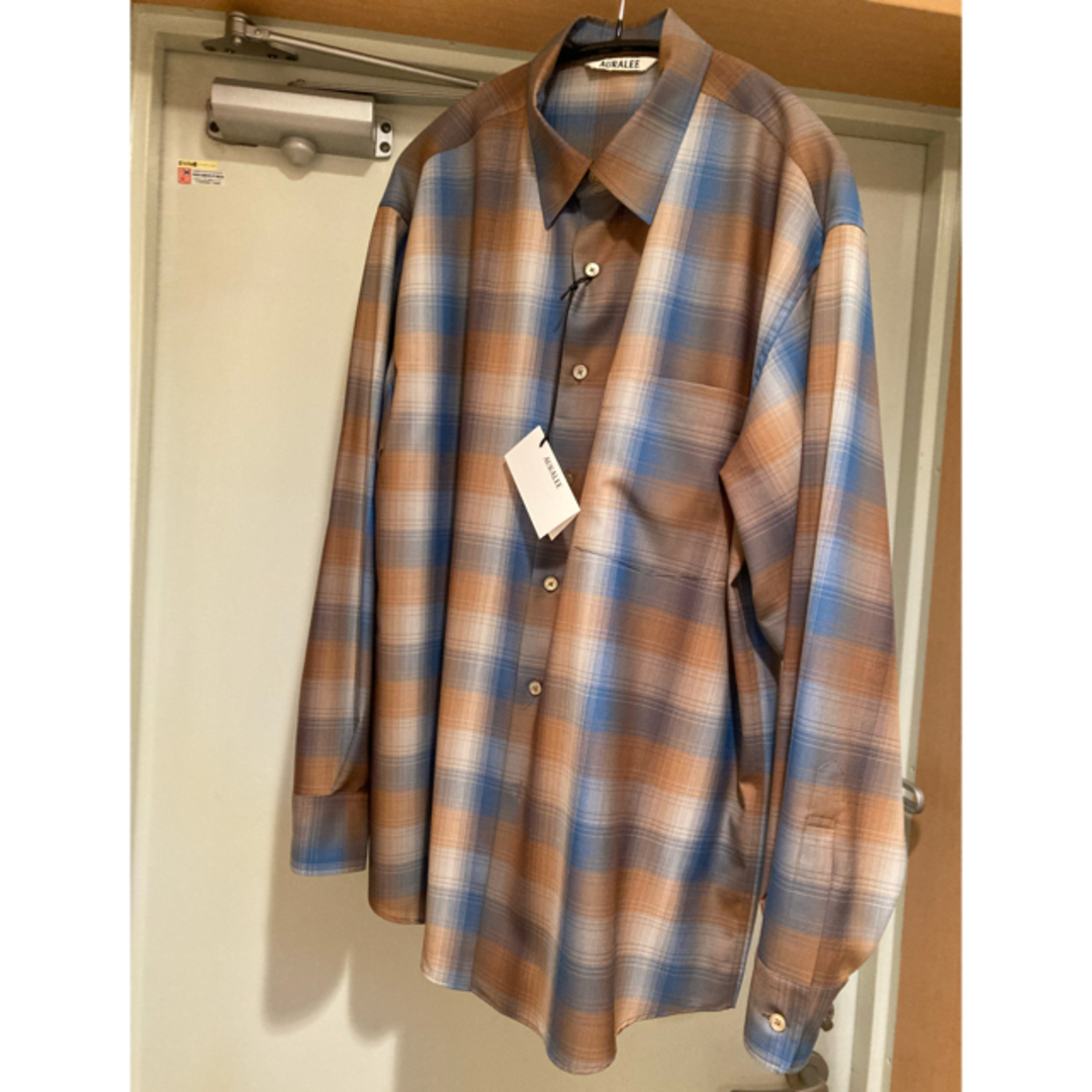 AURALEE - AURALEE super light wool check shirtsの通販 by tng