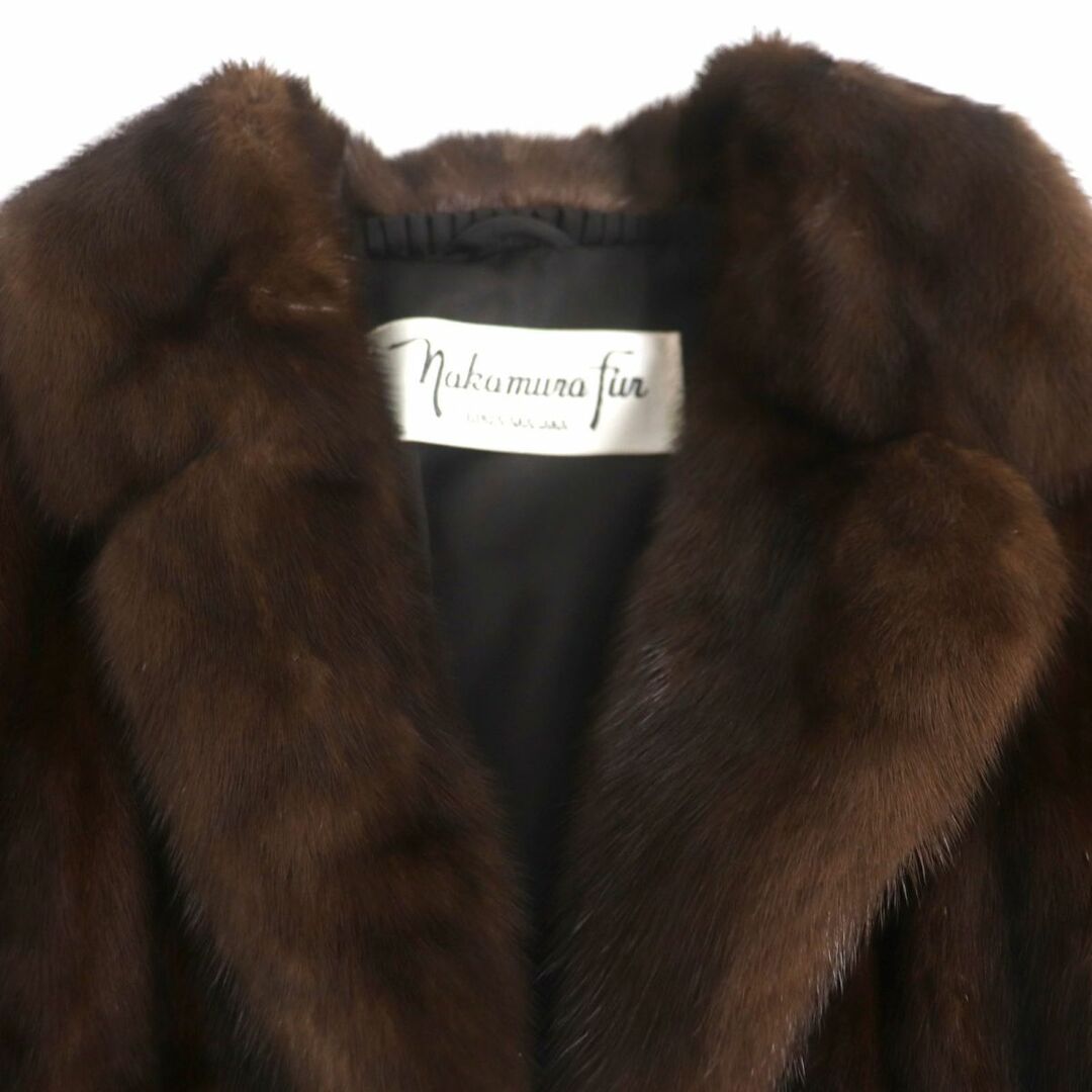 極美品▽Nakamura Fur ナカムラファー MINK ミンク 本毛皮ロングコート