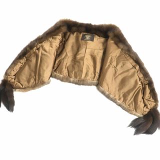 極美品▽SOBOL ソボル ロシアンセーブル 房付き 本毛皮大判ショール