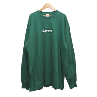 シュプリーム(Supreme)のSUPREME 20aw BOX LOGO L/S TEE GREEN(Tシャツ/カットソー(七分/長袖))