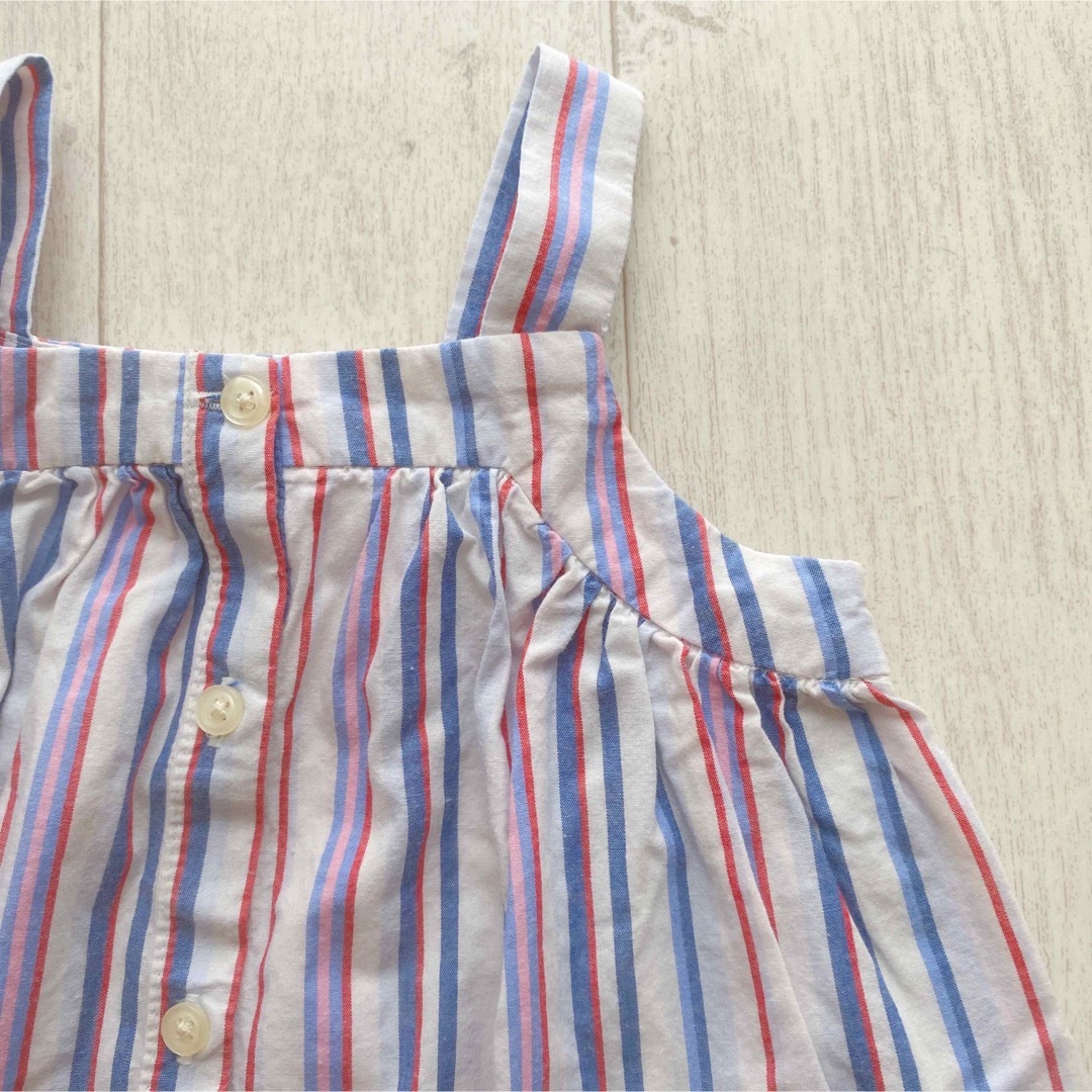 GAP(ギャップ)のGAP ストライプ柄ワンピース チュニック キッズ/ベビー/マタニティのキッズ服女の子用(90cm~)(ワンピース)の商品写真