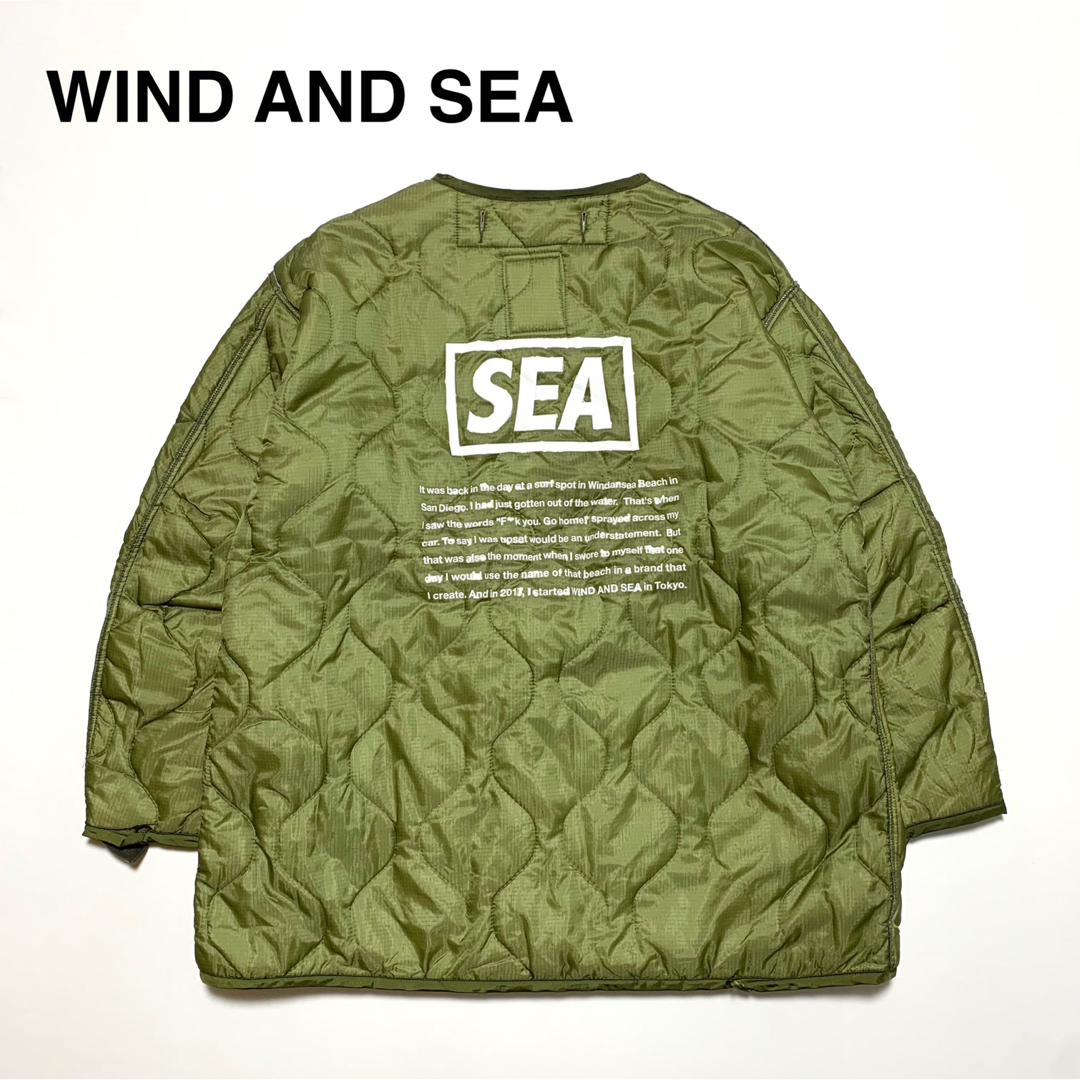 WIND AND SEA(ウィンダンシー)の☆ウィンダンシー 初期モデル ロゴ キルティング ライナー ジャケット USA製 メンズのジャケット/アウター(ナイロンジャケット)の商品写真