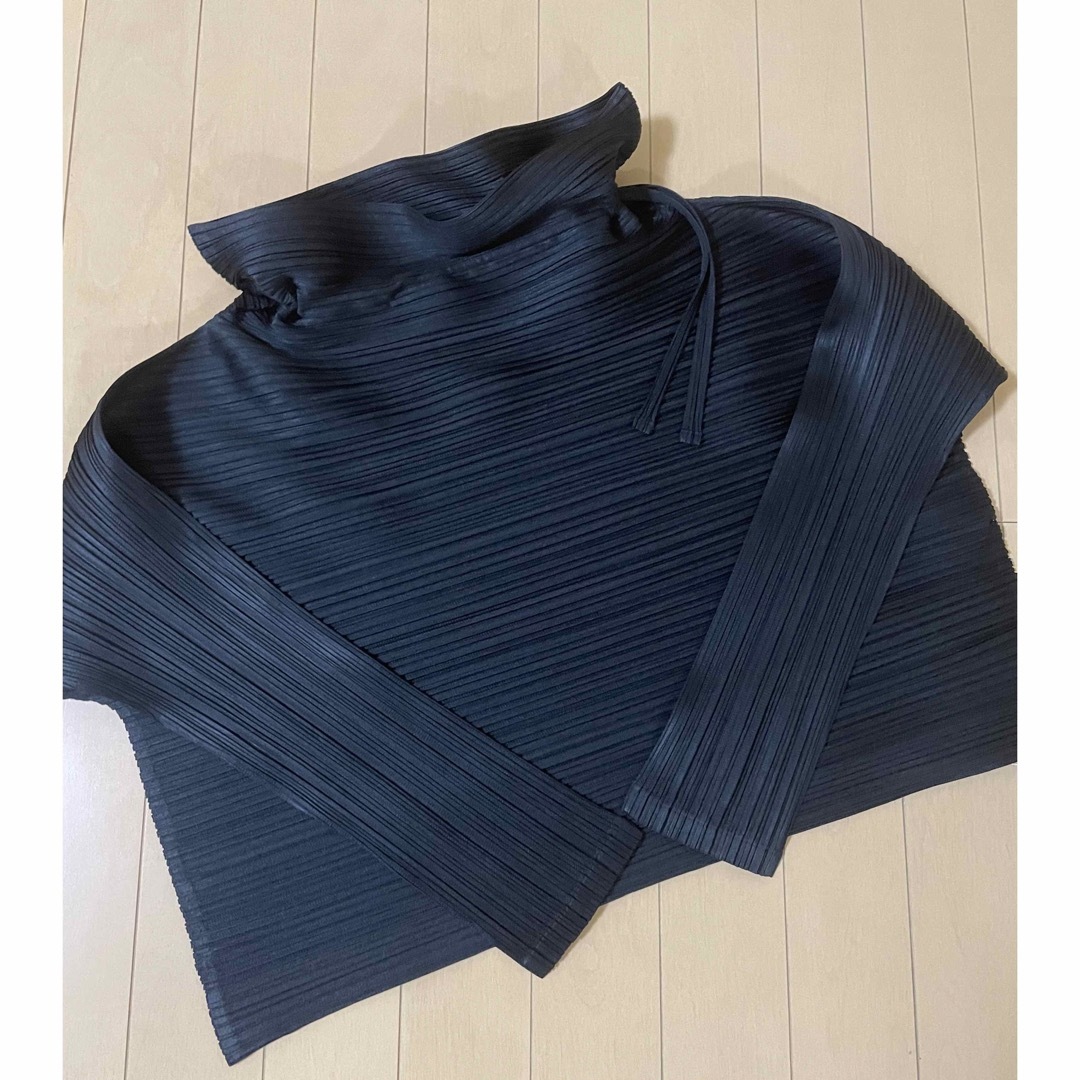 PLEATS PLEASE ISSEY MIYAKE(プリーツプリーズイッセイミヤケ)の新品タグ付き　プリーツプリーズ　横プリーツ　トップス　カットソー レディースのトップス(カットソー(長袖/七分))の商品写真