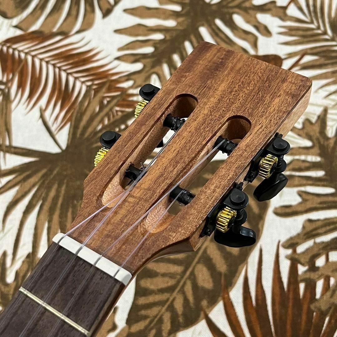 【総単板】カーリー・アカシアコア材のエレキ・コンサートウクレレ【ukulele】