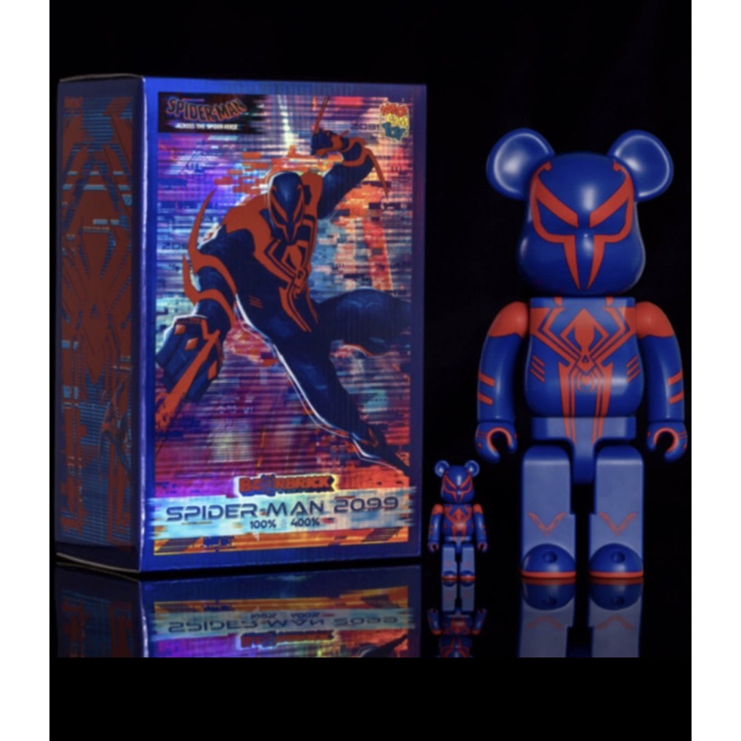 BE@RBRICK SPIDER-MAN 2099 100% & 400% 限定全高約70mm400%